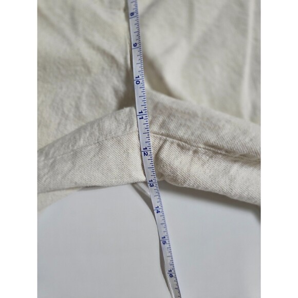 Zara Linen-Cotton  Women's Wide Leg Ivory Pants Size L - Picture 6 of 7